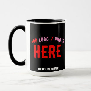 STYLISH MODERN CUSTOMIZABLE BLACK VERIFIED BRANDED MUG