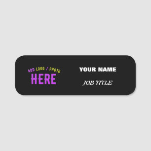 STYLISH MODERN CUSTOMIZABLE BLACK VERIFIED BRANDED NAME TAG