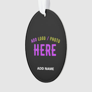 STYLISH MODERN CUSTOMIZABLE BLACK VERIFIED BRANDED ORNAMENT
