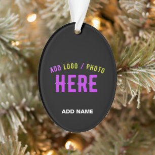 STYLISH MODERN CUSTOMIZABLE BLACK VERIFIED BRANDED ORNAMENT