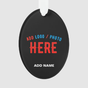 STYLISH MODERN CUSTOMIZABLE BLACK VERIFIED BRANDED ORNAMENT