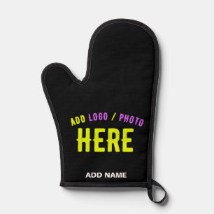 STYLISH MODERN CUSTOMIZABLE BLACK VERIFIED BRANDED OVEN MITT