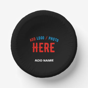 STYLISH MODERN CUSTOMIZABLE BLACK VERIFIED BRANDED PAPER PLATE