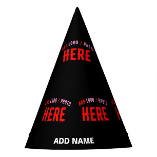 STYLISH MODERN CUSTOMIZABLE BLACK VERIFIED BRANDED PARTY HAT