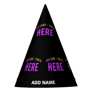 STYLISH MODERN CUSTOMIZABLE BLACK VERIFIED BRANDED PARTY HAT