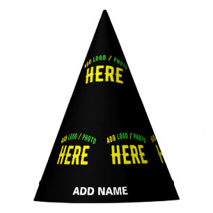 STYLISH MODERN CUSTOMIZABLE BLACK VERIFIED BRANDED PARTY HAT