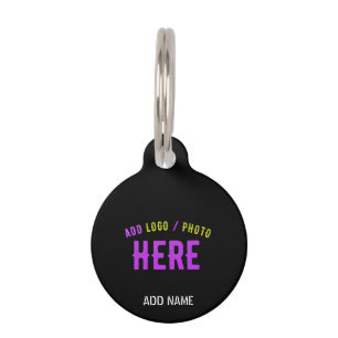 STYLISH MODERN CUSTOMIZABLE BLACK VERIFIED BRANDED PET TAG