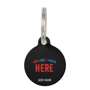 STYLISH MODERN CUSTOMIZABLE BLACK VERIFIED BRANDED PET TAG
