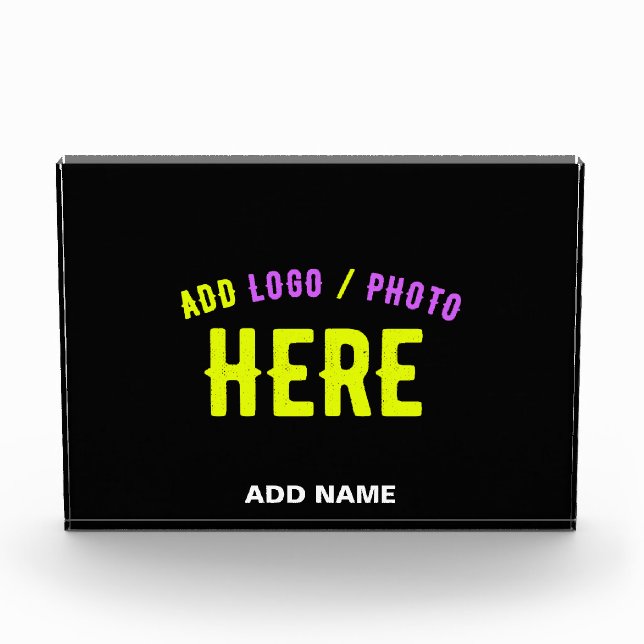 STYLISH MODERN CUSTOMIZABLE BLACK VERIFIED BRANDED PHOTO BLOCK (Front)