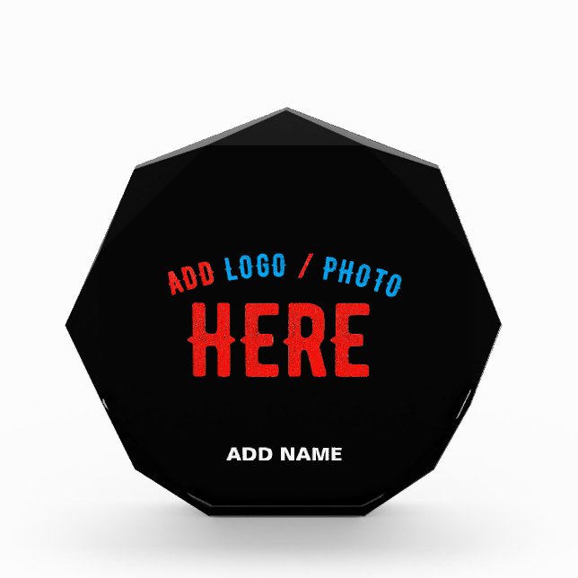 STYLISH MODERN CUSTOMIZABLE BLACK VERIFIED BRANDED PHOTO BLOCK (Front)