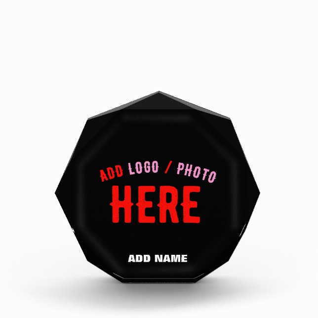 STYLISH MODERN CUSTOMIZABLE BLACK VERIFIED BRANDED PHOTO BLOCK (Front)