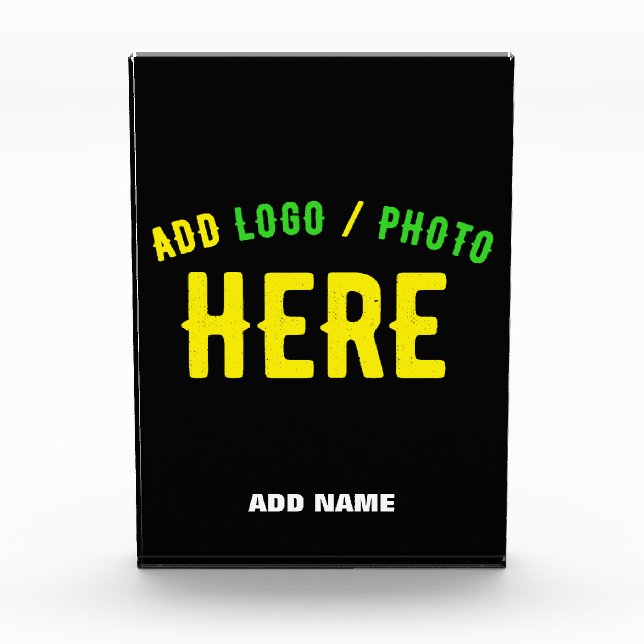 STYLISH MODERN CUSTOMIZABLE BLACK VERIFIED BRANDED PHOTO BLOCK (Front)