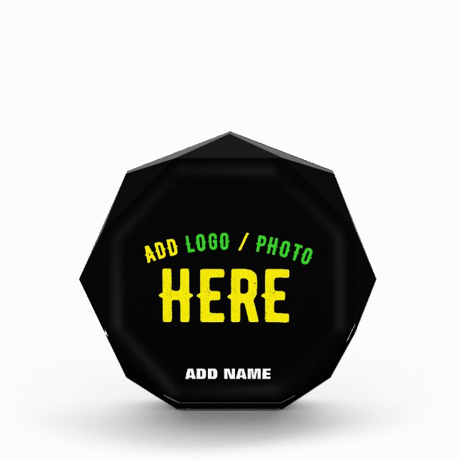 STYLISH MODERN CUSTOMIZABLE BLACK VERIFIED BRANDED PHOTO BLOCK (Front)