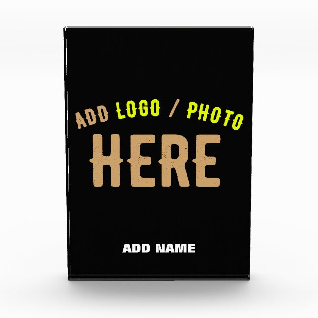 STYLISH MODERN CUSTOMIZABLE BLACK VERIFIED BRANDED PHOTO BLOCK (Front)