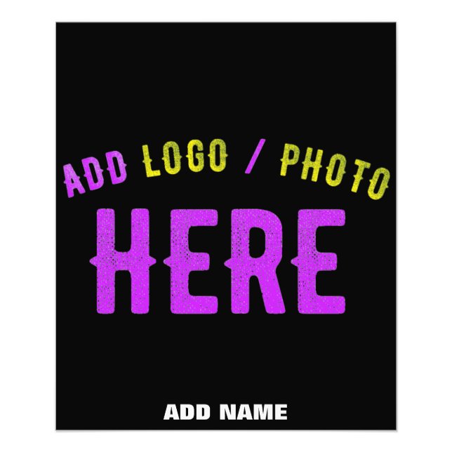 STYLISH MODERN CUSTOMIZABLE BLACK VERIFIED BRANDED PHOTO PRINT (Front)