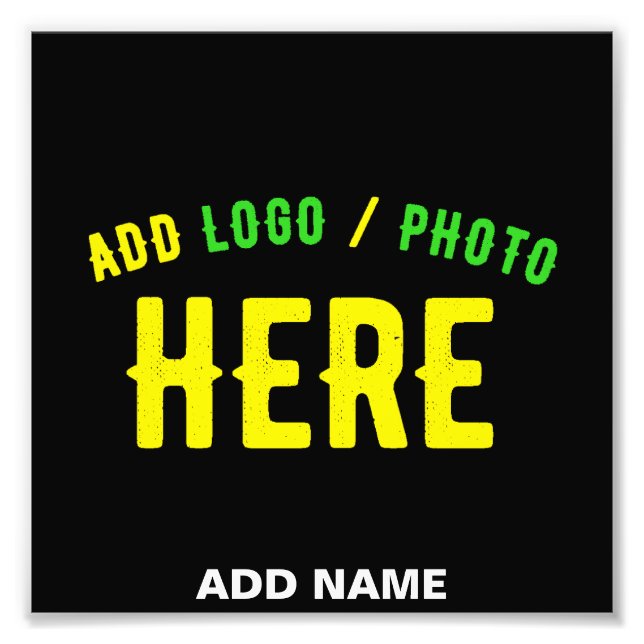 STYLISH MODERN CUSTOMIZABLE BLACK VERIFIED BRANDED PHOTO PRINT (Front)