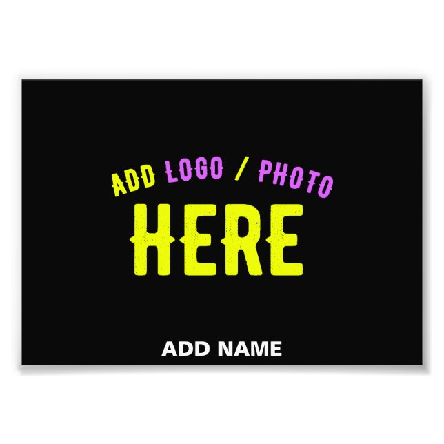 STYLISH MODERN CUSTOMIZABLE BLACK VERIFIED BRANDED PHOTO PRINT (Front)