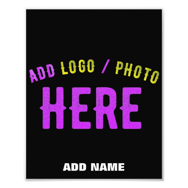 STYLISH MODERN CUSTOMIZABLE BLACK VERIFIED BRANDED PHOTO PRINT (Front)