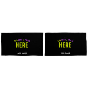 STYLISH MODERN CUSTOMIZABLE BLACK VERIFIED BRANDED PILLOWCASE