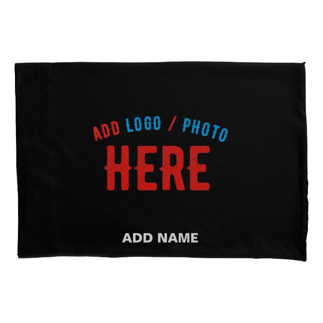 STYLISH MODERN CUSTOMIZABLE BLACK VERIFIED BRANDED PILLOWCASE (Front)