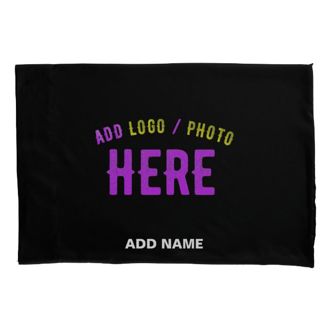 STYLISH MODERN CUSTOMIZABLE BLACK VERIFIED BRANDED PILLOWCASE (Front)