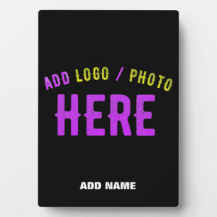 STYLISH MODERN CUSTOMIZABLE BLACK VERIFIED BRANDED PLAQUE