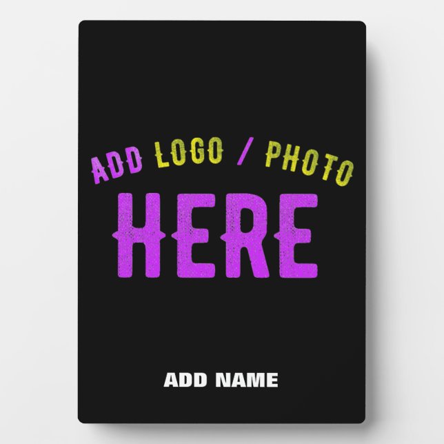 STYLISH MODERN CUSTOMIZABLE BLACK VERIFIED BRANDED PLAQUE (Front)