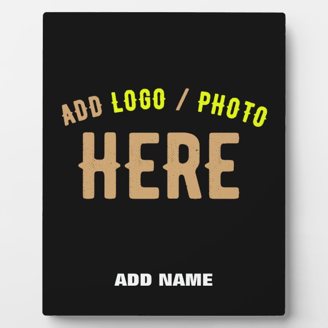STYLISH MODERN CUSTOMIZABLE BLACK VERIFIED BRANDED PLAQUE (Front)