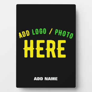 STYLISH MODERN CUSTOMIZABLE BLACK VERIFIED BRANDED PLAQUE