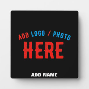 STYLISH MODERN CUSTOMIZABLE BLACK VERIFIED BRANDED PLAQUE