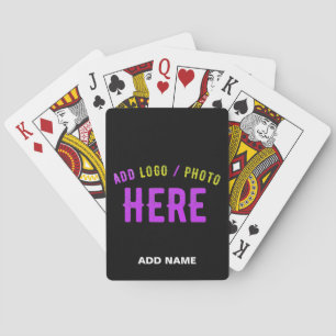 STYLISH MODERN CUSTOMIZABLE BLACK VERIFIED BRANDED PLAYING CARDS