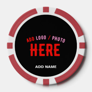 STYLISH MODERN CUSTOMIZABLE BLACK VERIFIED BRANDED POKER CHIPS
