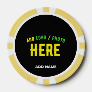 STYLISH MODERN CUSTOMIZABLE BLACK VERIFIED BRANDED POKER CHIPS