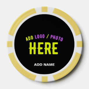 STYLISH MODERN CUSTOMIZABLE BLACK VERIFIED BRANDED POKER CHIPS