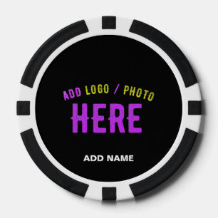 STYLISH MODERN CUSTOMIZABLE BLACK VERIFIED BRANDED POKER CHIPS