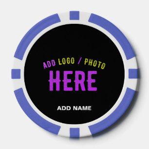 STYLISH MODERN CUSTOMIZABLE BLACK VERIFIED BRANDED POKER CHIPS