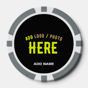 STYLISH MODERN CUSTOMIZABLE BLACK VERIFIED BRANDED POKER CHIPS