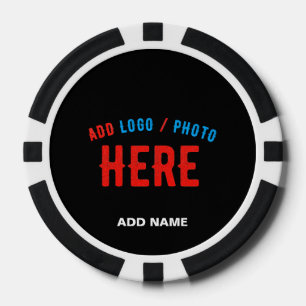 STYLISH MODERN CUSTOMIZABLE BLACK VERIFIED BRANDED POKER CHIPS
