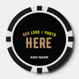STYLISH MODERN CUSTOMIZABLE BLACK VERIFIED BRANDED POKER CHIPS