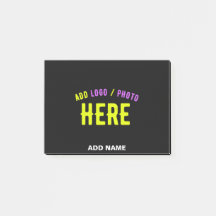 STYLISH MODERN CUSTOMIZABLE BLACK VERIFIED BRANDED POST-IT NOTES