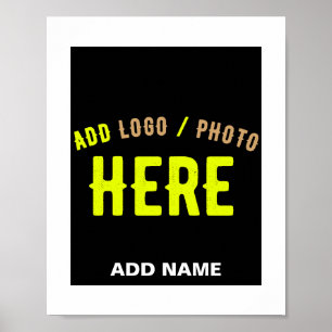 STYLISH MODERN CUSTOMIZABLE BLACK VERIFIED BRANDED POSTER
