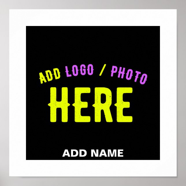 STYLISH MODERN CUSTOMIZABLE BLACK VERIFIED BRANDED POSTER (Front)