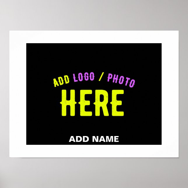 STYLISH MODERN CUSTOMIZABLE BLACK VERIFIED BRANDED POSTER (Front)