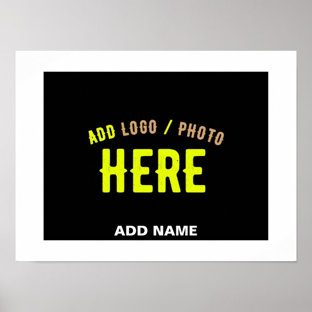 STYLISH MODERN CUSTOMIZABLE BLACK VERIFIED BRANDED POSTER (Front)