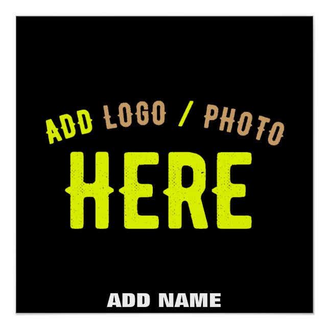 STYLISH MODERN CUSTOMIZABLE BLACK VERIFIED BRANDED POSTER (Front)