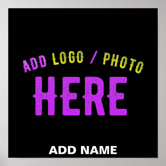 STYLISH MODERN CUSTOMIZABLE BLACK VERIFIED BRANDED POSTER (Front)