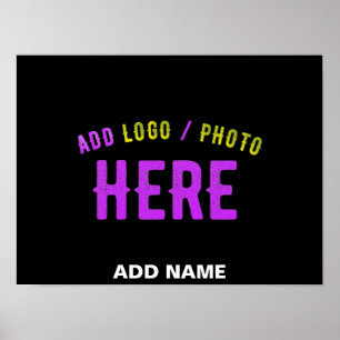 STYLISH MODERN CUSTOMIZABLE BLACK VERIFIED BRANDED POSTER
