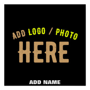 STYLISH MODERN CUSTOMIZABLE BLACK VERIFIED BRANDED POSTER
