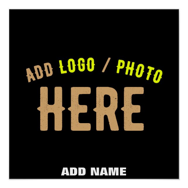 STYLISH MODERN CUSTOMIZABLE BLACK VERIFIED BRANDED POSTER (Front)