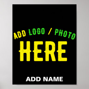 STYLISH MODERN CUSTOMIZABLE BLACK VERIFIED BRANDED POSTER